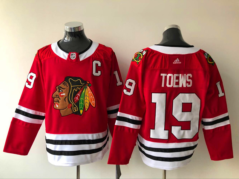 Men's Chicago Blackhawks Jonathan Toews #19 Red Breakaway Jersey
